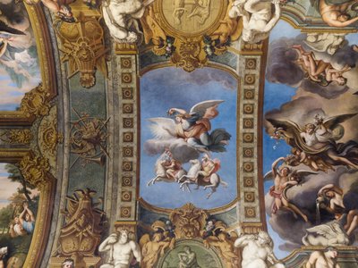 Allegoria del Sole, affresco della volta della Galerie dorée, di François Perrier (1594-1649), 1645. Banque de France. Hotel de Toulouse, ex hotel de la Villiere, Parigi da Unknown